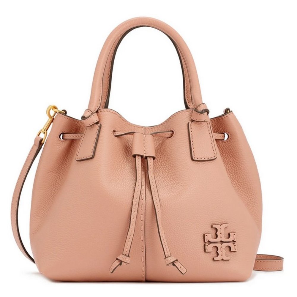 💗 Tory Burch McGraw Small Drawstring Satchel in Medowsweet